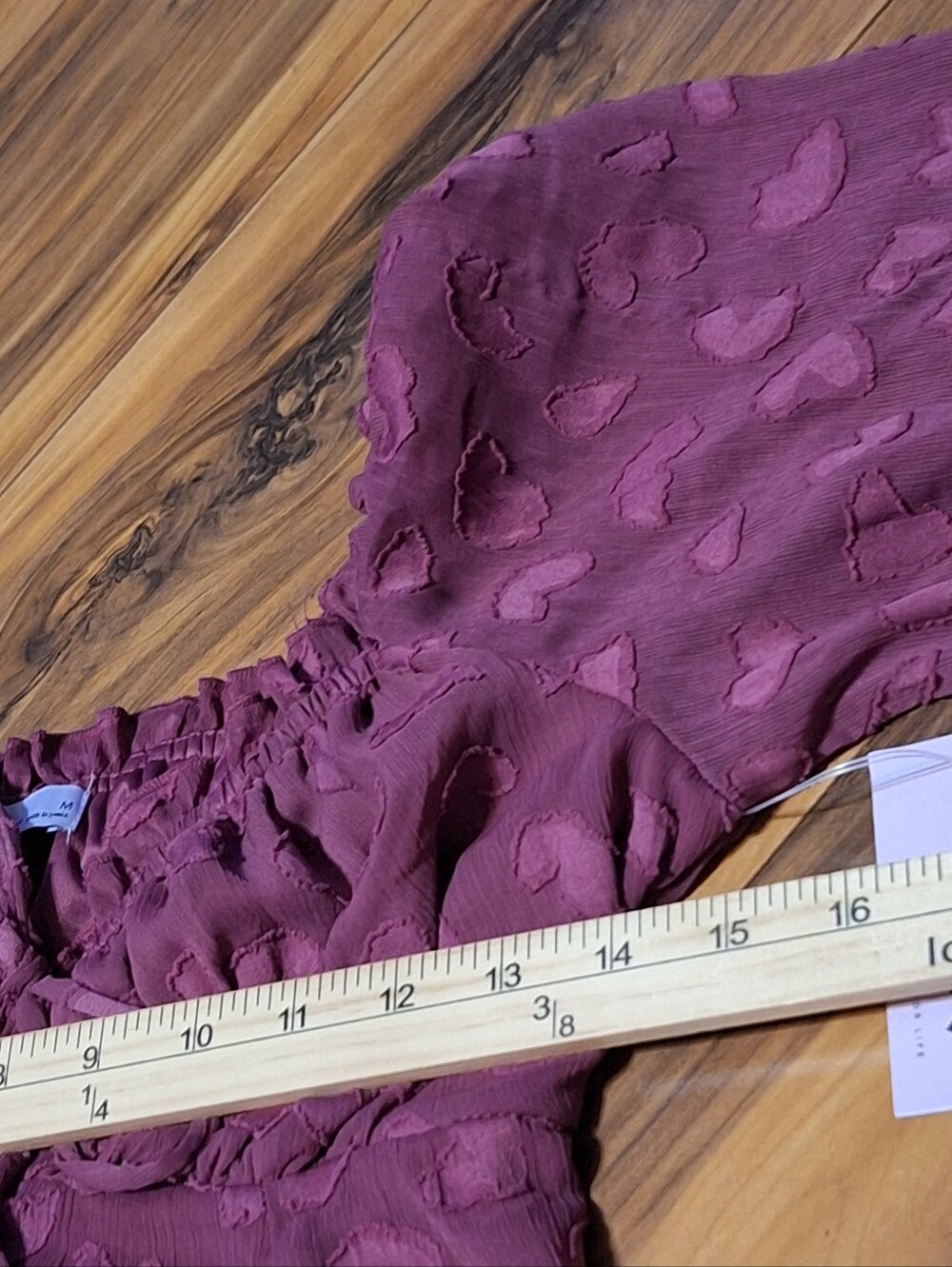 So M Chiffon Coquette Puff Sleeve Dress Milkmaid Babydoll Romantic Renfair - Picture 7 of 9